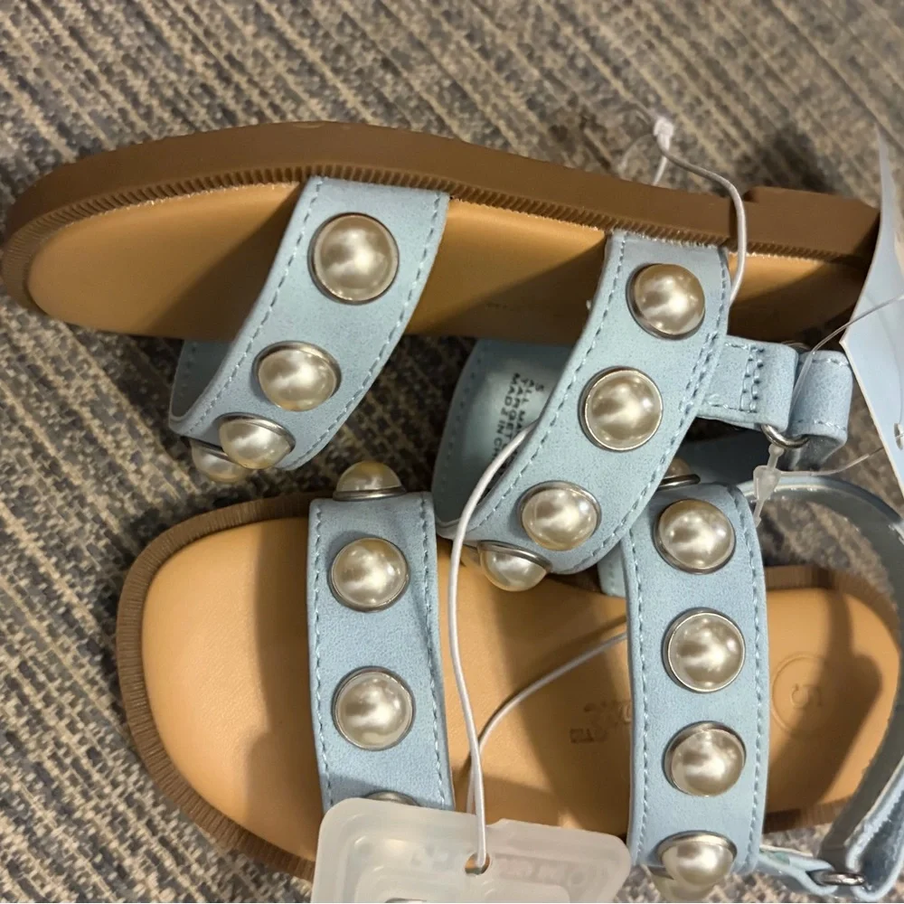 Girls Light Blue Stud-Accent Sandals - Brand: Cat & Jack Toddler size 5 NWT
